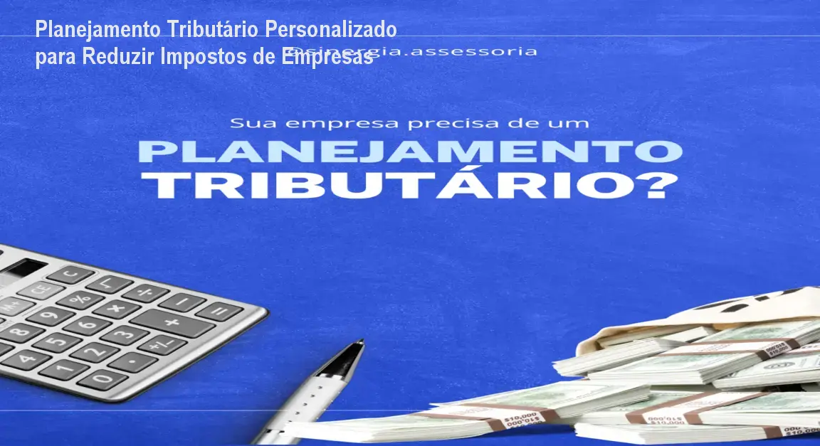 Planejamento Tributário Personalizado para Reduzir Impostos de Empresas