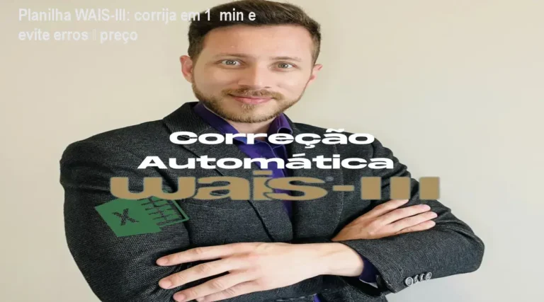 Planilha Excel automatizada para correção do teste WAIS-III com tabelas americana e brasileira