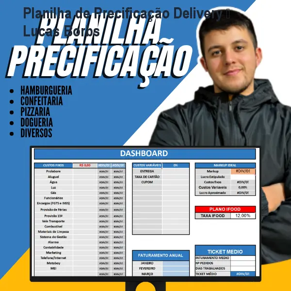 Planilha de Precificação Delivery – Lucas Borbs
