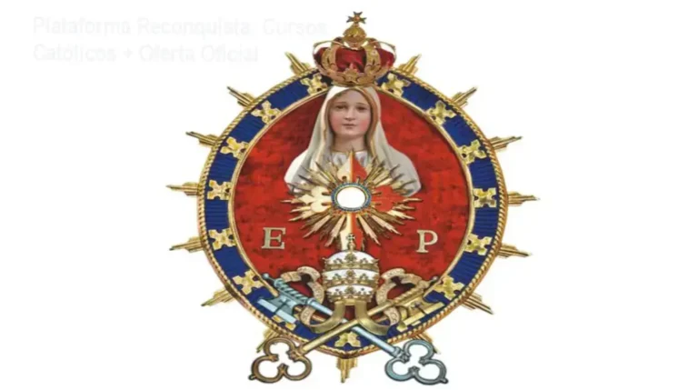 Tela da Plataforma Reconquista mostrando cursos católicos e botão de acesso