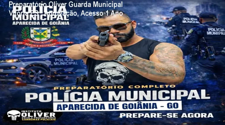 Imagem do curso Preparatório Oliver para Guarda Municipal de Vitória ES mostrando material de estudo integrado e preparação física