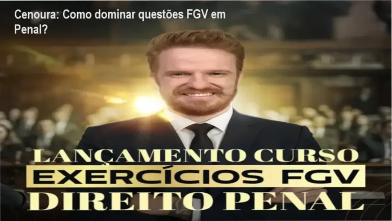 Professor Rafael Cenoura apresentando o Curso de Exercícios FGV Penal