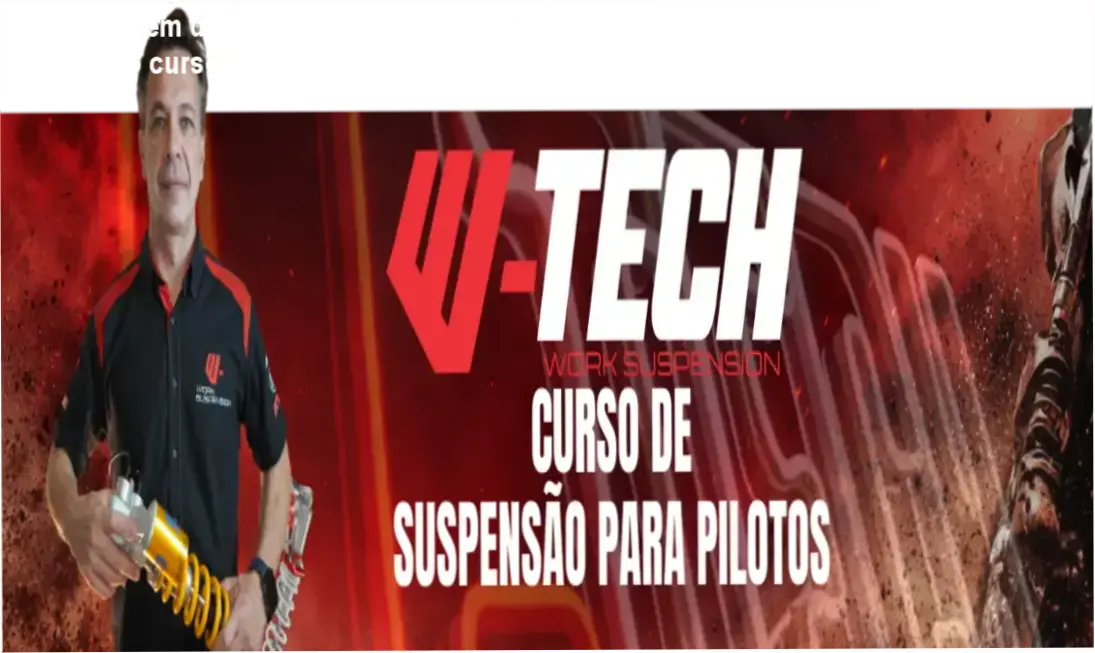 Tela do curso online Regulagem de Suspensão W-Tech mostrando módulo de ajuste de SAG