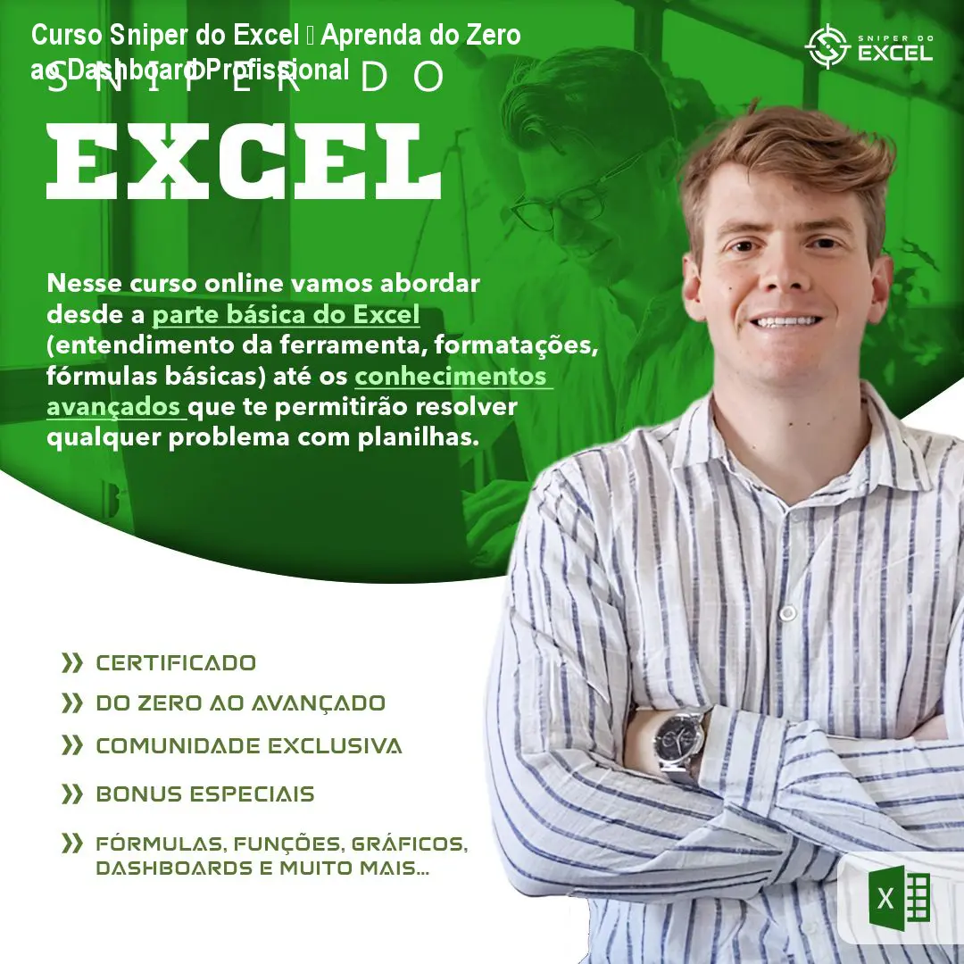 Curso Sniper do Excel – Aprenda do Zero ao Dashboard Profissional