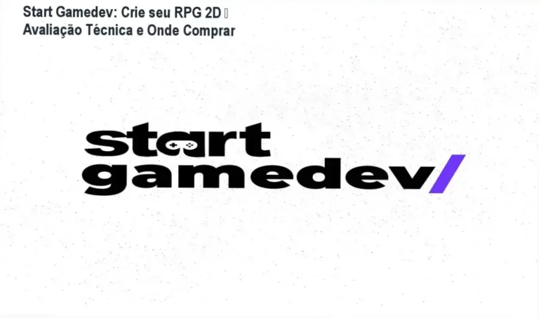 Imagem promocional do curso Start Gamedev mostrando desenvolvimento de RPG 2D