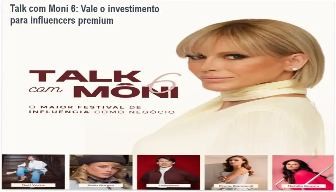 Talk com Moni 6 resultados: networking elite e estratégias de monetização