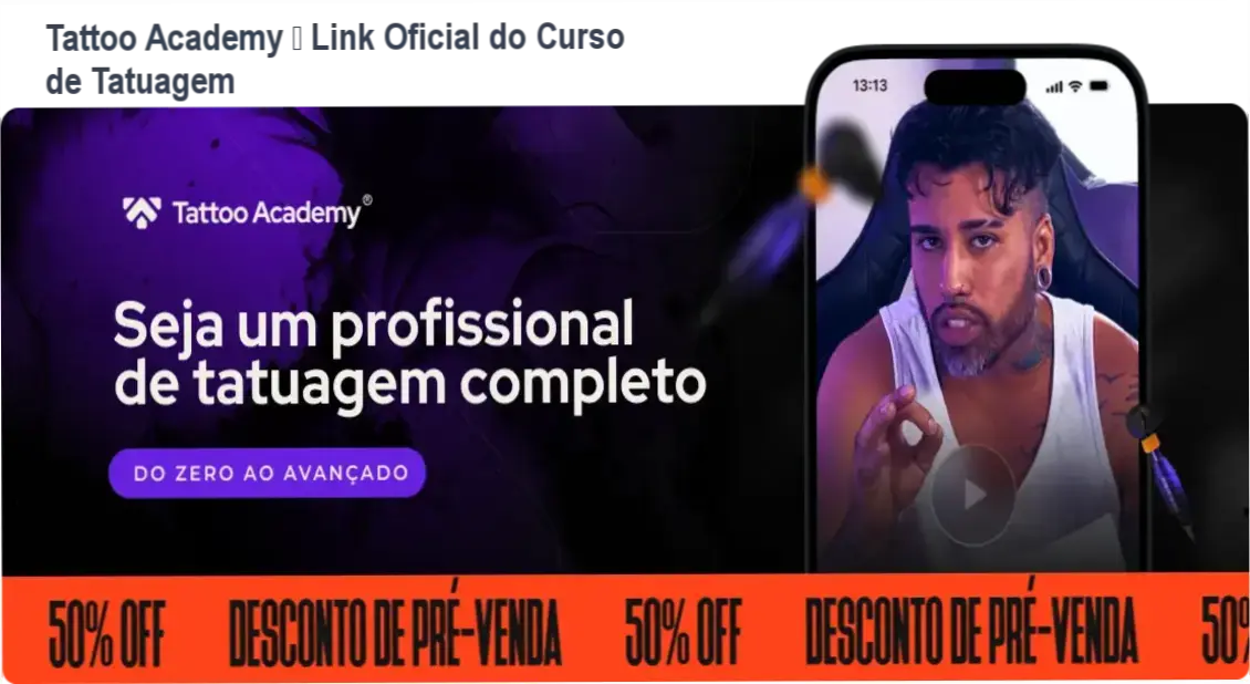 Tattoo Academy de Raphael Salles – link correto e acesso oficial