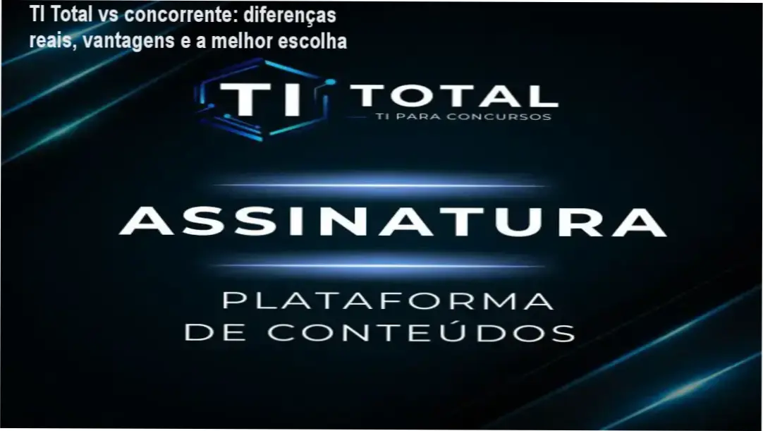 Comparativo visual entre TI Total e concorrente destacando diferenciais e vantagens.