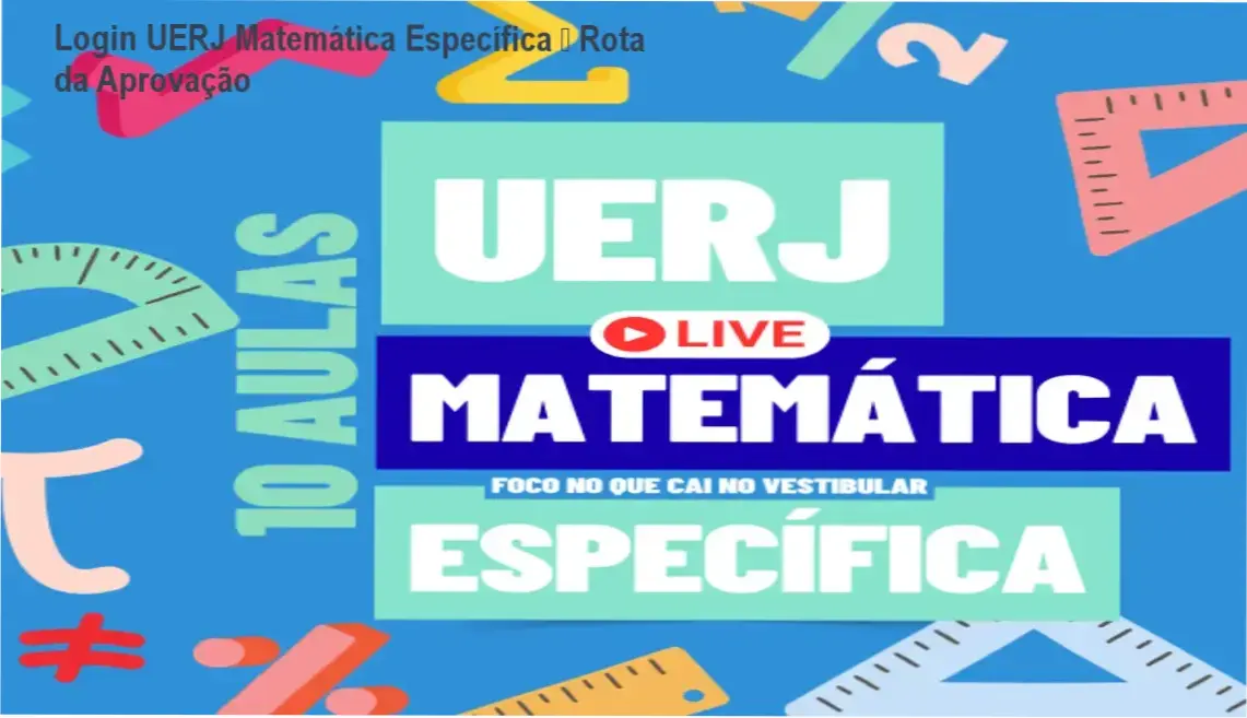 UERJ Matemática Específica – Rota da Aprovação login área de membros
