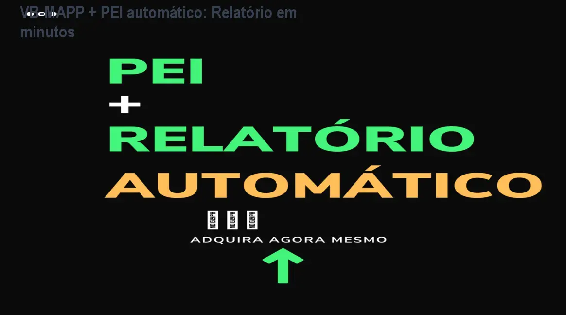 VB-MAPP + PEI automático: Relatório em minutos