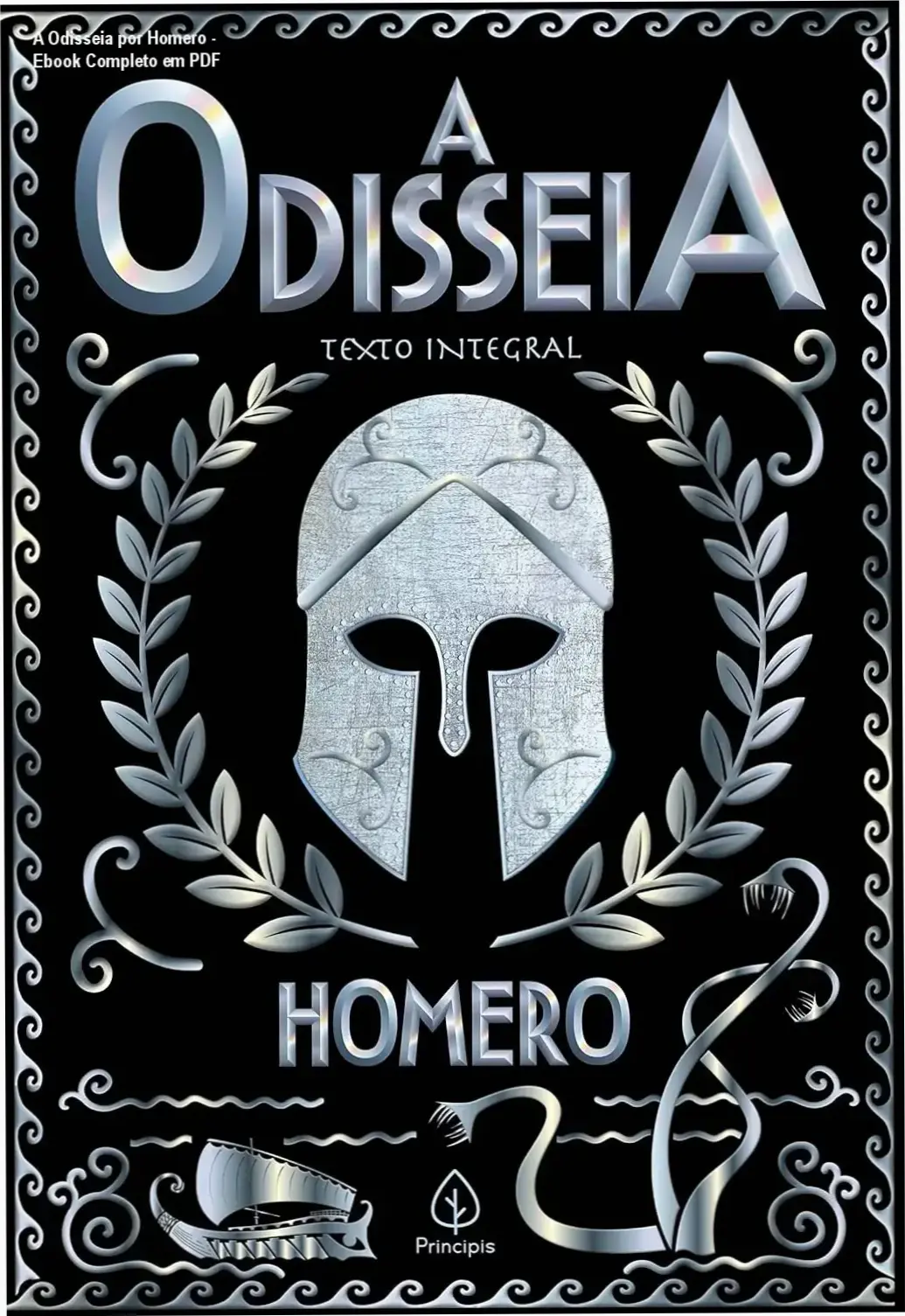 Capa do ebook 'A Odisseia' por Homero, traduzido por Odorico Mendes, em formato digital