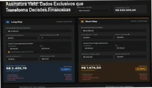 Plataforma exclusiva de análise de rendimento imobiliário e financeiro, com interface segura e dados curados.