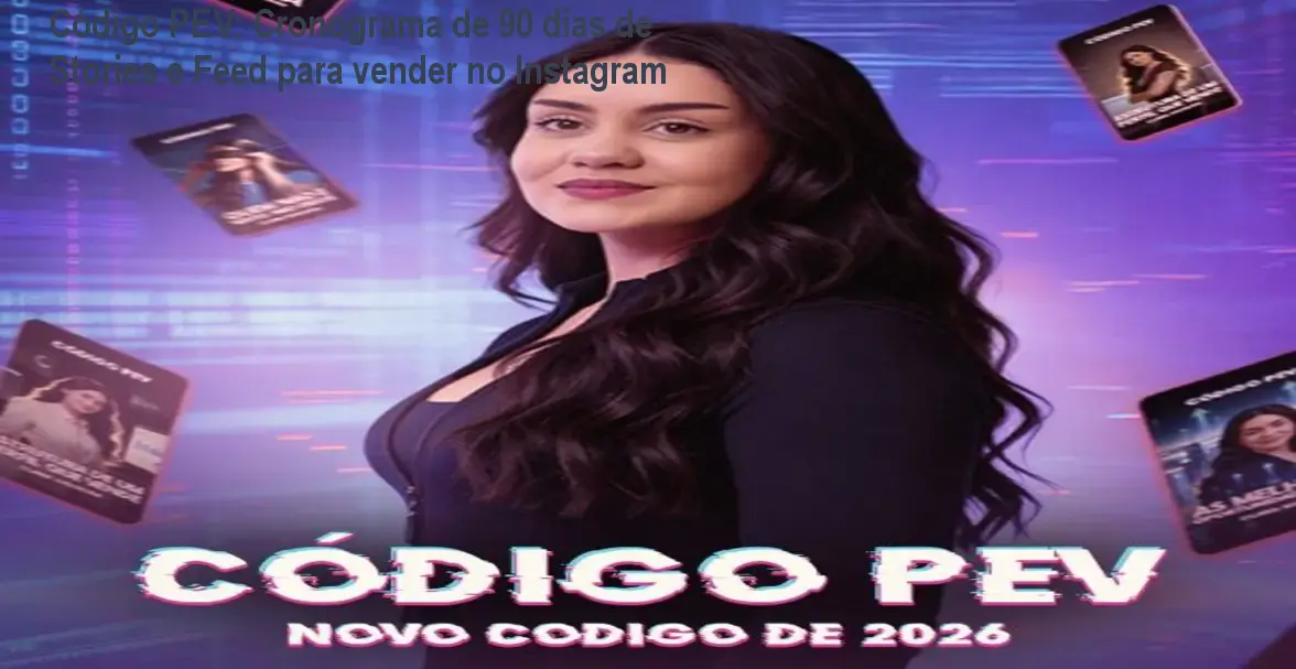 Código PEV: Cronograma de 90 dias de Stories e Feed para vender no Instagram