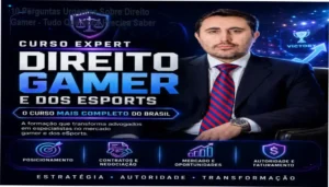 Guia ilustrando os principais temas jusfuncionais abordados no curso, como contratos e propriedade intelectual