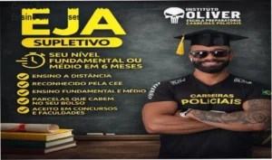 Imagem do Curso EJA Supletivo Instituto Óliver mostrando material online e certificado
