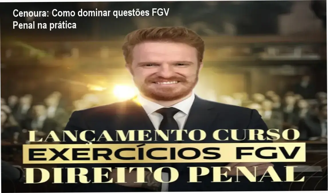 Curso de Exercícios FGV Penal Professor Cenoura bastidores e funcionamento interno