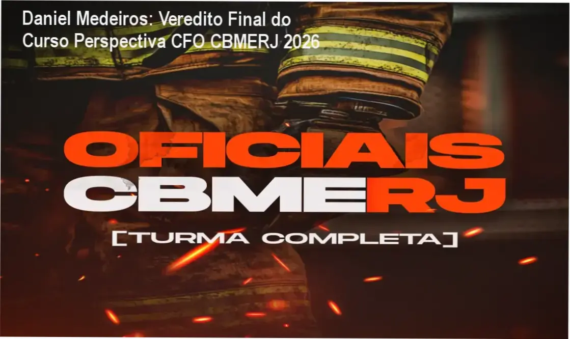 Curso Perspectiva CFO CBMERJ 2026 de Daniel Medeiros - bastidores do método CRC e IA Alfred