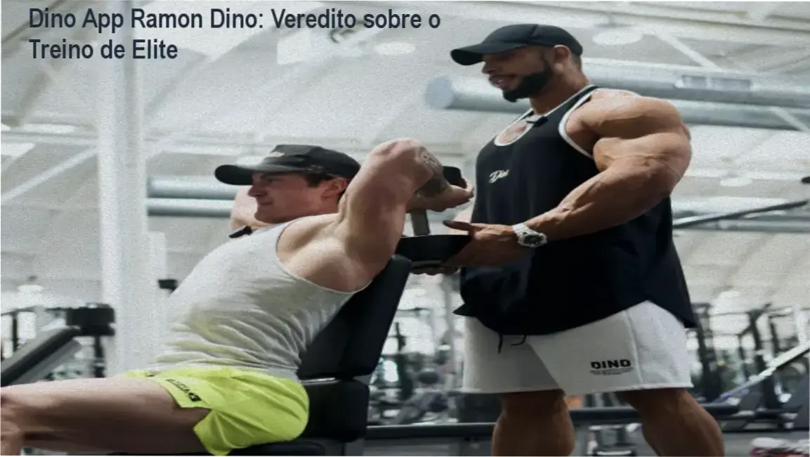Interface do Dino App Ramon Dino mostrando treinos e metodologia Road to Olympia