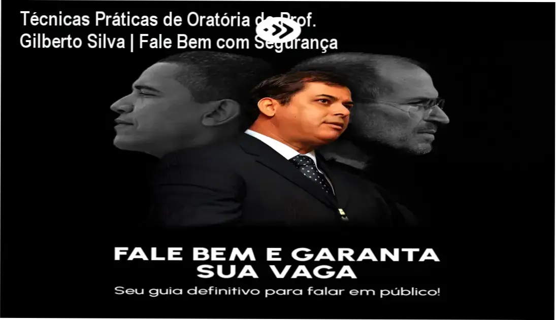 Curso online de oratória com o Prof. Gilberto Silva mostrando técnicas práticas para apresentações em público