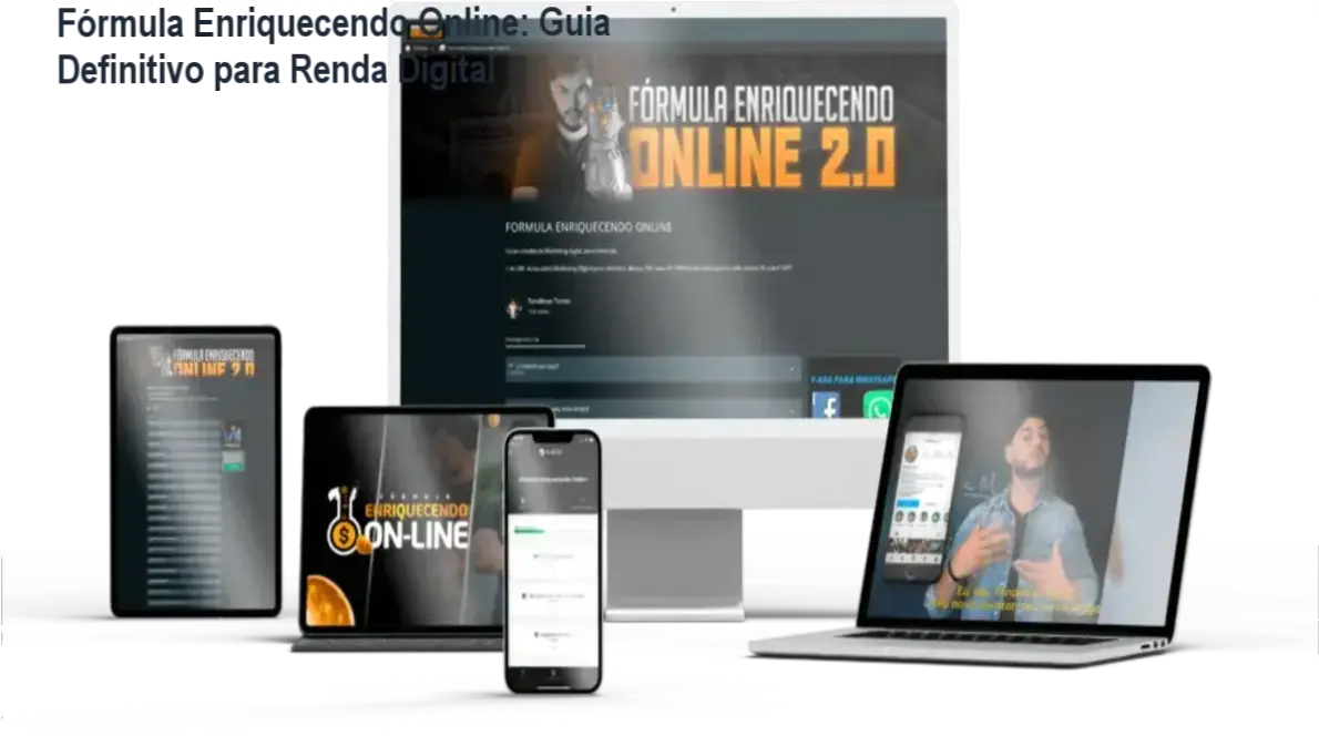 Fórmula Enriquecendo Online com bastidores do Método T.O.M, mentorias ao vivo e acesso multiplicador de renda digital