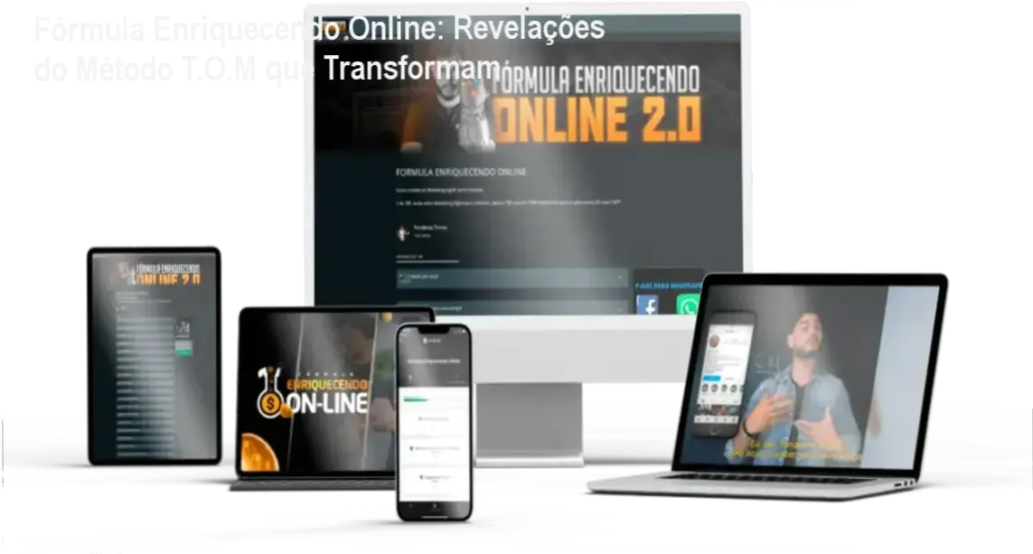 Fórmula Enriquecendo Online e Método T.O.M revelando bastidores e estratégias do curso de Tondimas Tôrres dentro do portal