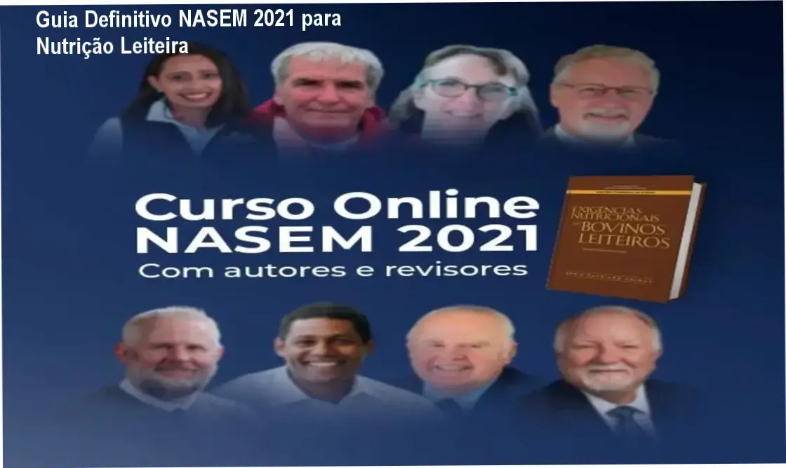 Especialistas discutindo capítulos científicos do modelo NASEM 2021 em aula online sobre nutrição animal