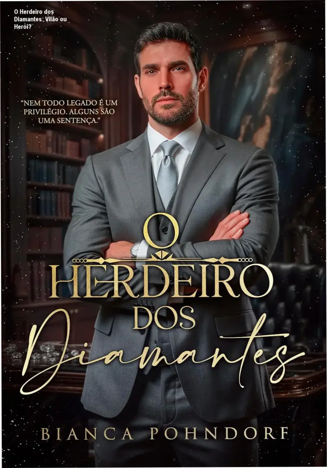 Capa do livro O Herdeiro dos Diamantes mostrando Matteo Cavalli e Don em confronto