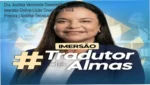 Dra. Andréa Vermont apresentando a Imersão Tradutor de Almas: bastidores do treinamento de cura emocional com método científico