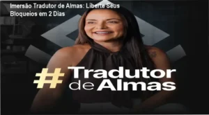 Aula ao vivo da imersão Tradutor de Almas com a Dra. Andréa Vermont mostrando exercícios terapêuticos
