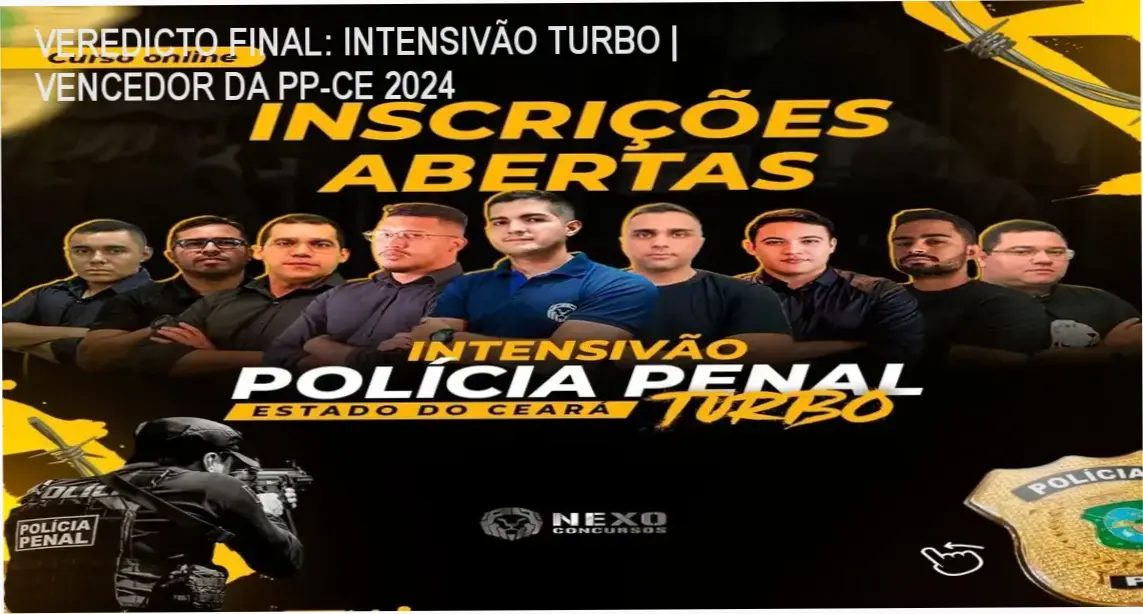 Intensivão Turbo Nexo Concursos: Programa de estudos gamificado para Polícia Penal do Ceará com metas diárias e acervo em HD