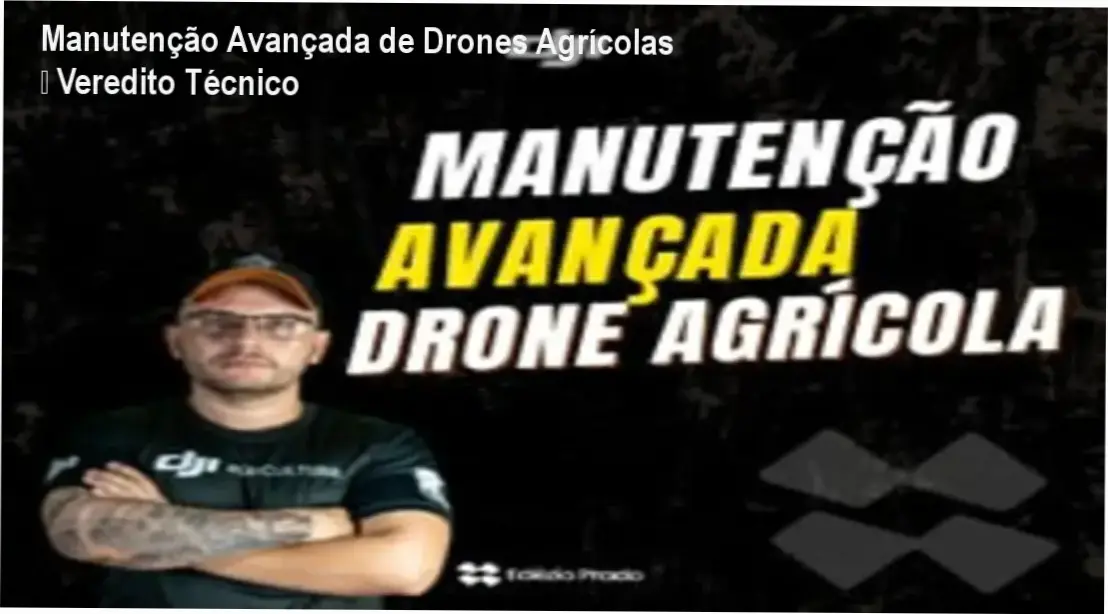 Tela do curso online de manutenção avançada de drones agrícolas DJI mostrando aulas práticas.