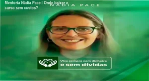 Captura de tela mostrando a página oficial de download da Mentoria Nádia Pace