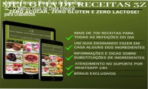 Meu Guia de Receitas 3Z com destaque para o autor Rosane A. da Silva e detalhes sobre o volume de receitas adaptadas para múltiplas restrições alimentares