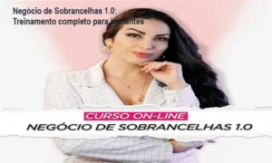 Interior do curso Negócio de Sobrancelhas 1.0 mostrando módulos de técnicas de design e gestão