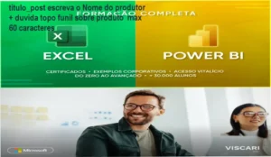 Interface do curso Pacote Office + Power BI Expert do Victor Expert Cursos exibindo dashboards e módulos de IA