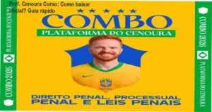Captura de tela do site oficial mostrando o botão de acesso ao Prof. Cenoura Curso