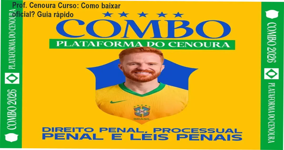 Captura de tela do site oficial mostrando o botão de acesso ao Prof. Cenoura Curso