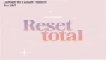 Visão interna do Reset Total da Life Reset, mostrando a interface do programa e o grupo de suporte exclusivo