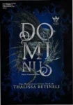 Capa temática de Dominus, destacando elementos de guerra, dragões e a química de amor proibido entre os personagens principais