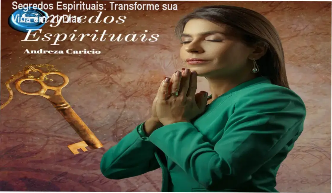 Capa do curso Segredos Espirituais com destaque para o título e ícone de desconto.