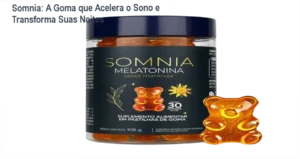 Visão interna da Somnia: goma de melatonina sabor maracujá sem açúcar e vegana