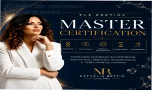The Peptide Master Certification Dra Nathalia Bettio bastidores e funcionamento interno