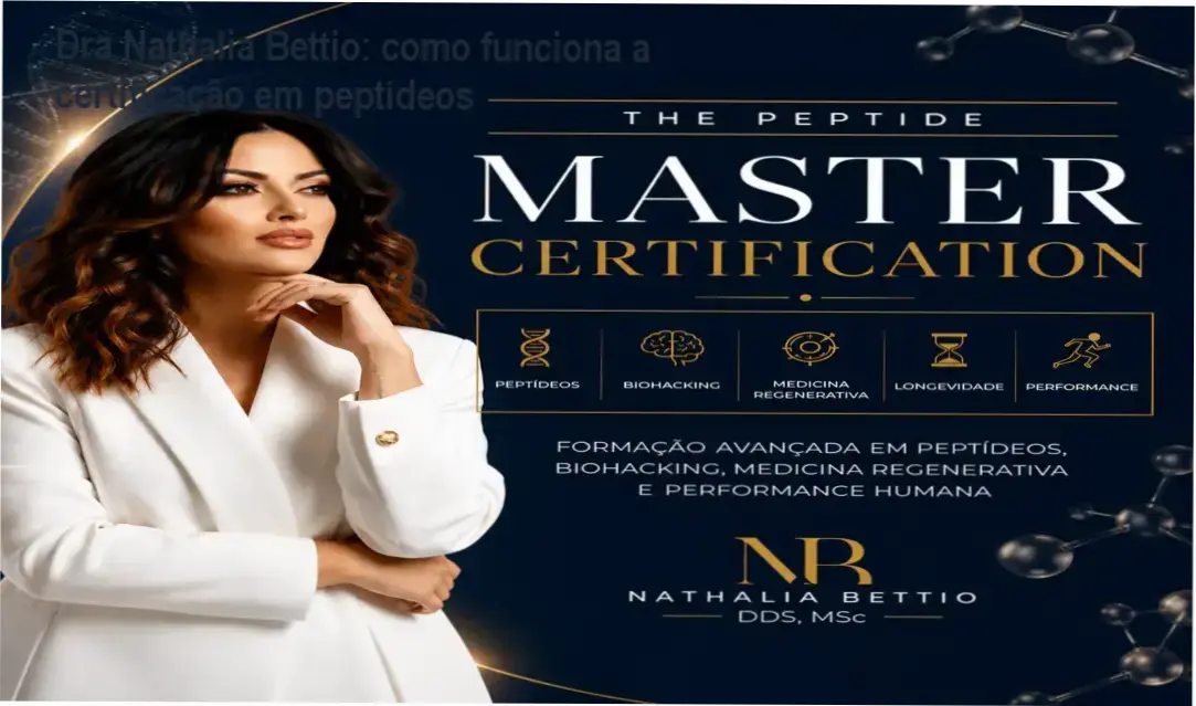 The Peptide Master Certification Dra Nathalia Bettio bastidores e funcionamento interno