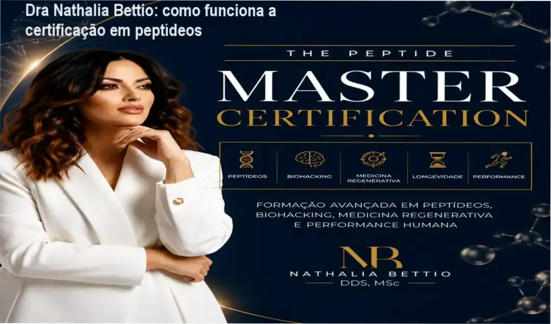 The Peptide Master Certification Dra Nathalia Bettio bastidores funcionamento visão interna