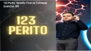 Visão geral do curso 123 Perito apresentando ferramentas de perícia grafotécnica e documentoscopia digital