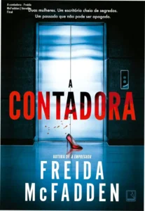 Capa do livro A Contadora de Freida McFadden em dispositivo digital
