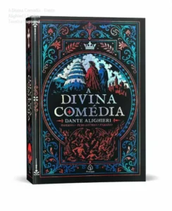 Capa dura com relevo do livro A Divina Comédia de Dante Alighieri Edição Supreme