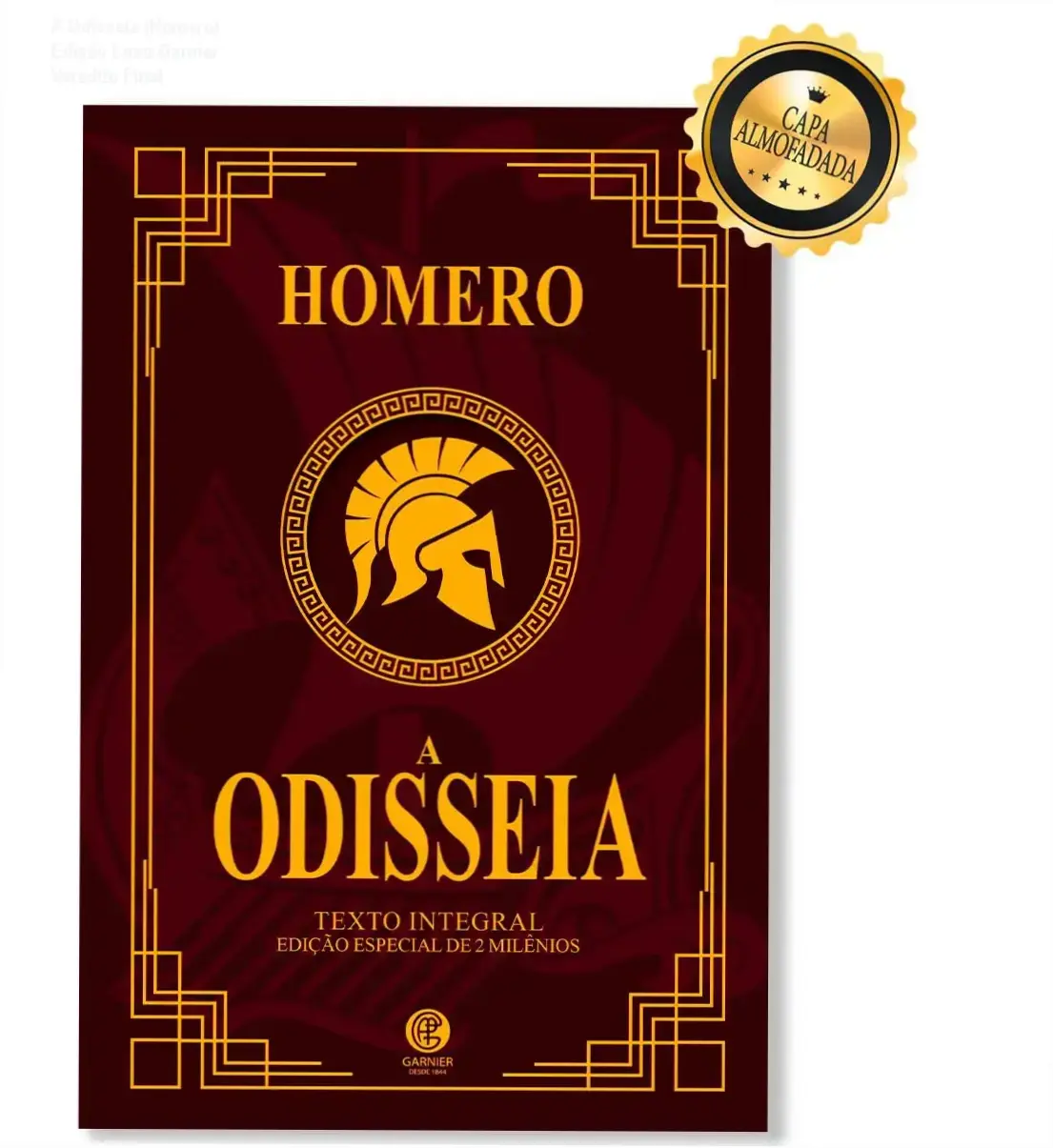 Capa da edição de luxo almofadada do livro A Odisseia de Homero