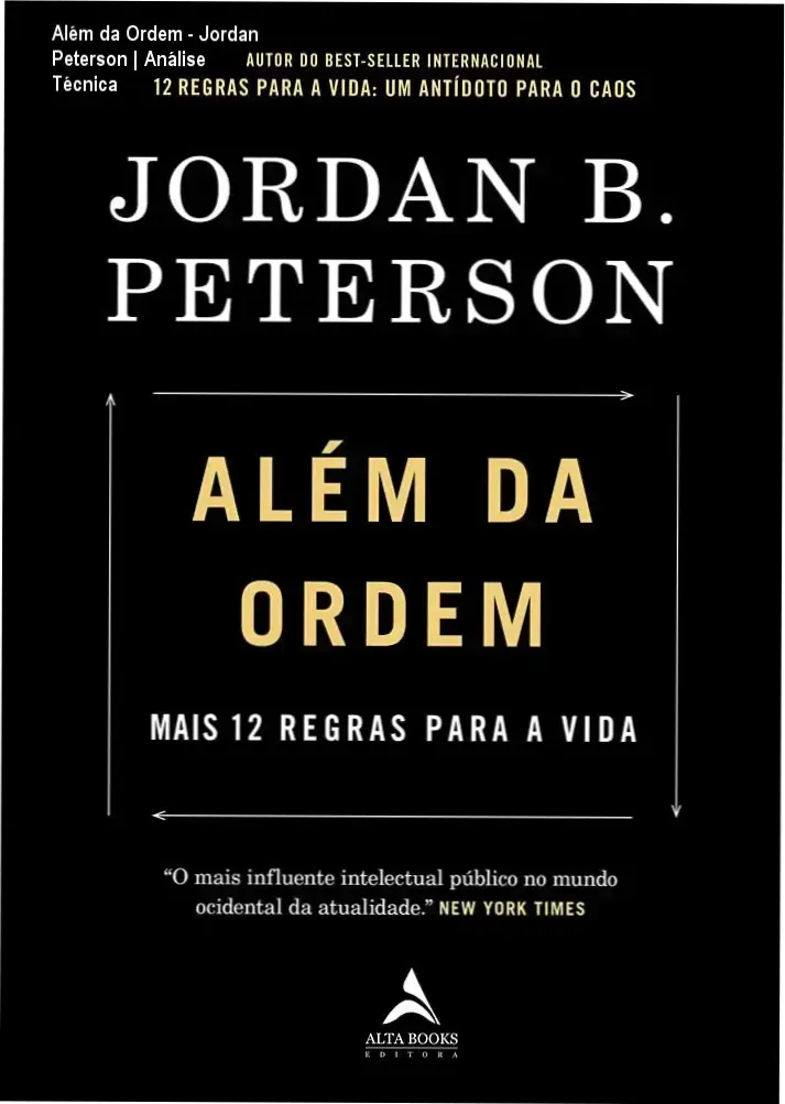 Livro Além da Ordem de Jordan B. Peterson sobre equilíbrio entre caos e ordem