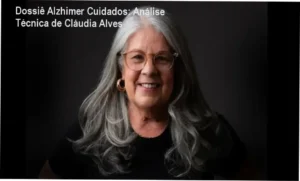 Especialista Cláudia Alves orientando cuidados práticos para pacientes com Alzheimer e demência